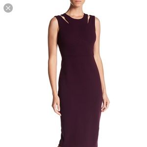 Calvin Klein Cutout Shoulder Midi Dress